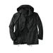 Men's Big & Tall Fleece-lined Taslon® Anorak by KingSize in Black (Size 3XL)