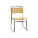 ERF, Inc. Out Door Chair w/ Black Imitation Teak Slat Back & Seat, Metal in Brown | 32 H x 21 W x 21 D in | Wayfair ERP-MTO-24-N