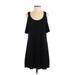 Charlotte Russe Casual Dress - Shift: Black Solid Dresses - Women's Size Small