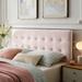 Zipcode Design™ Modway Emily Biscuit Tufted Performance Velvet Headboard Upholstered/Velvet in Pink | 22.5 H x 61.5 W x 3.5 D in | Wayfair