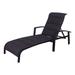 Red Barrel Studio® 29.92" Long Reclining Single Chaise Metal in Black | 37.8 H x 29.92 W x 80.71 D in | Outdoor Furniture | Wayfair