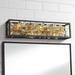 Possini Euro Carrine 24" Wide Black and Gold Plated 4-Light Bath Light