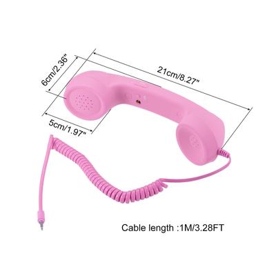 3.5mm Retro Telephone Handset Receiver for Microphone Speaker