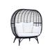 Patio Lounge Chair in Light Gray and Black