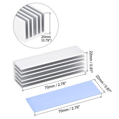 Aluminum Heatsink with Tools and Pre-Cut Thermal Pad