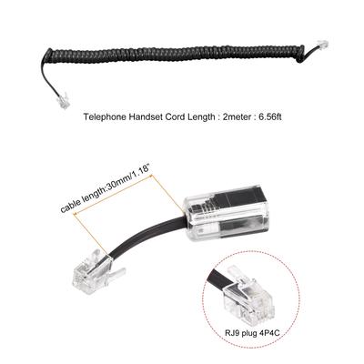 Telephone Cord Detangler 360 Degree Landline Cable w Handset Cord 2Set