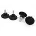 4 Pcs 45mm Length 8mm Adjustable Threaded Cabinet Table Bed Glide Feet - 1.8" x 1.7" (D*H)