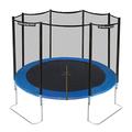 Ultrasport Gartentrampolin Jumper, Ø 366 cm, inkl. Sprungtuch, Federn, Sicherheitsnetz, gepolstertem Netzpfosten und Kantenschutz, wetterfest, bis 150 kg belastbar, Blau