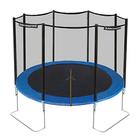 Ultrasport Gartentrampolin Jumper, Ø 366 cm, inkl. Sprungtuch, Federn, Sicherheitsnetz, gepolstertem Netzpfosten und Kantenschutz, wetterfest, bis 150 kg belastbar, Blau