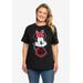 Plus Size Women's Minnie Mouse Sitting T-Shirt Black by Disney in Black (Size 1X (14-16))