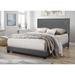 Eastern King Bed Bedroom by Acme in Gray Fabric