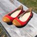 Coach Shoes | Coach Laides Flats , Size 5, Red And Tan, Used | Color: Red/Tan | Size: 5