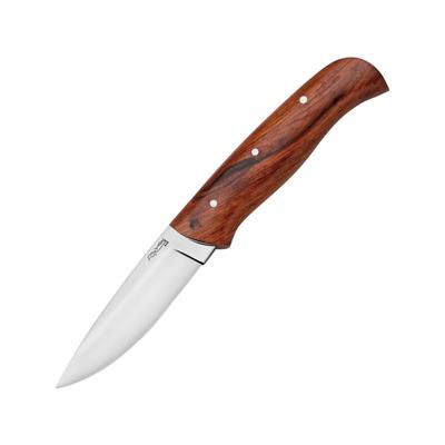 Fox Modox Fixed Blade Knife 4.25" mirror finish 440 stainless blade Brown wood handle 02FX707