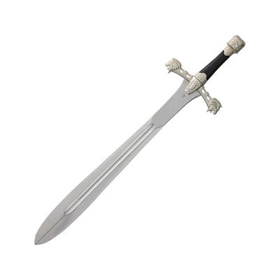 Gladius Persian Ceremonial Sword 29" unsharpened carbon steel blade Silver matte finish metal alloy handle 266