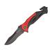 Boker Rescue Linerlock Fire Dept Folding Knife 4.25" black finish partially serrated 440 stainles Black and red aluminum handle 01LL313
