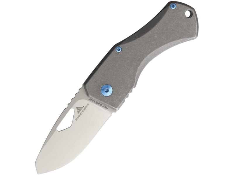Summit Knife Company Half Dome Framelock Folding Knife 2.5" satin finish Bohler M390 stainless blade Tumbled finish titanium handle SUM03 HALF DOME