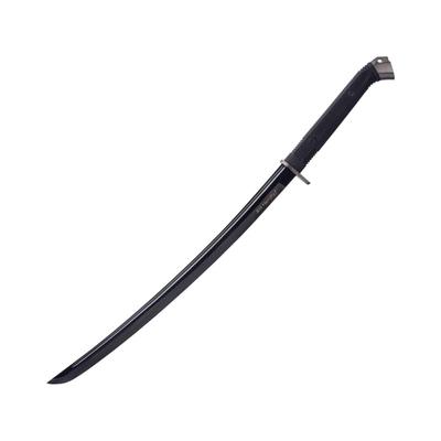 United Cutlery Boshin Midnight Forge Katana Knife 22.5" black finish 1060HC steel blade Black textured TPR handle UC3125B