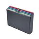 Joseph Joseph Folio Colour coded Chopping Board Set of 4, Slimline storage case, Regular- Graphite/Coast