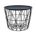 Paris Prix - Table D'appoint Design filaire 52cm Gris