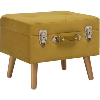 Hocker mit Stauraum 40 cm Senfgelb Samt Vidaxl