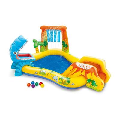 Play Center Dino Planschbecken Pool Wasserrutsche Wasserfall aufblasbar - Intex Image