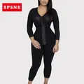 Body post-partum pour femmes contrôle ventre plat manches longues complet avec soutien-gorge