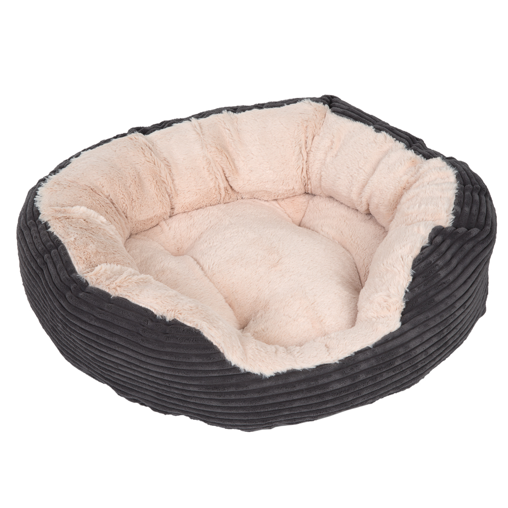 Rosewood Jumbo Dog Bed - Grey 63x53x15cm (LxWxH)