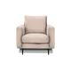 Fauteuil 1 place velours beige