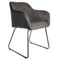 Fauteuil de table industriel gris