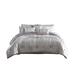 King Size 7 Piece Fabric Comforter Set with Crinkle Texture