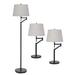 72 Inch Adjusting Floor Lamp, Table Lamps, Set of 3, Black - 3 PIECE