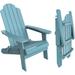 WINSOON All-Weather Poly Outdoor Adirondack Chairs - Foldable (Set of 6)