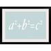 Winston Porter 'Pythagoras Maths Equation' by Francy Textual Art Metal in White/Blue | 32 H x 44 W in | Wayfair 6704BA76F7E74C8AA375690D321FA695