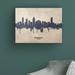 Ebern Designs Montreal Canada Skyline Concrete by Michael Tompsett - Wrapped Canvas Graphic Art Canvas in Black/Blue/Brown | Wayfair