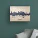 Ebern Designs Sacramento California Skyline Concrete by Michael Tompsett - Wrapped Canvas Graphic Art Canvas in Gray/Indigo/White | Wayfair