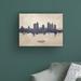 Ebern Designs Saint Paul Minnesota Skyline Concrete by Michael Tompsett - Wrapped Canvas Graphic Art Canvas in Blue/Brown/Gray | Wayfair