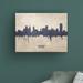 Ebern Designs Buffalo New York Skyline Concrete by Michael Tompsett - Wrapped Canvas Graphic Art Canvas in White, Size 18.0 H x 24.0 W x 2.0 D in