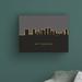 Ebern Designs West Palm Beach Florida Skyline Glow II by Michael Tompsett - Wrapped Canvas Graphic Art Metal in Black/Gray | Wayfair