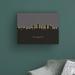 Ebern Designs Tallahassee Florida Skyline Glow II by Michael Tompsett - Wrapped Canvas Graphic Art Metal in Black/Brown/Gray | Wayfair