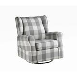 Club Chair - Swivel Chair - Rosalind Wheeler Pegg 35" Wide Club Chair, Accent chair, swivel chair in Black/Brown | 37 H x 35 W x 34 D in | Wayfair