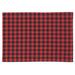 Gracie Oaks Ladda Set Of 4 Cotton Buffalo Check Plaid Placemats Set Cotton in Black/Gray/Red | 19 W x 18 D in | Wayfair