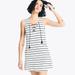 Nautica Women's Striped Cover-Up Dress Bright White, M