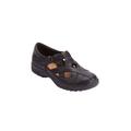 Wide Width Women's The Cailyn Flat by Comfortview in Black (Size 8 1/2 W)