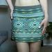 American Eagle Outfitters Skirts | American Eagle Outfitters Mini Skirt (Southwestern Or Aztec Print) | Color: Green/White | Size: 6