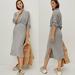 Anthropologie Dresses | Anthropologie Mariah Ribbed Knit Maxi Dress Mp Nwt | Color: Gray | Size: Mp