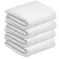 Xelay Bath Towels Set 700gsm 70x125cm Luxe Egyptian Cotton Faded Resistant Spa Hotel Quality Collection Bathroom Shower Towels (White, 4)