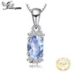 JewelpopPalace-Collier avec pendentif naren topaze bleu ciel pour femme en argent regardé 925