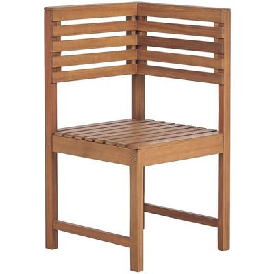 Eckmodul für Eckbank Hellbraun Akazienholz Eckstuhl Ecksessel Landhausstil Outdoor Garten Terrassse Image