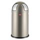 Wesco Push Two Powder Coated Steel Waste Recycling Bin, 50 Litre, Silver