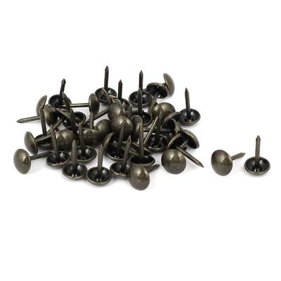 Leather Sofa Round Head Upholstery Tack Nail Bronze Tone 8mm x 15mm 45pcs - Bronze Tone